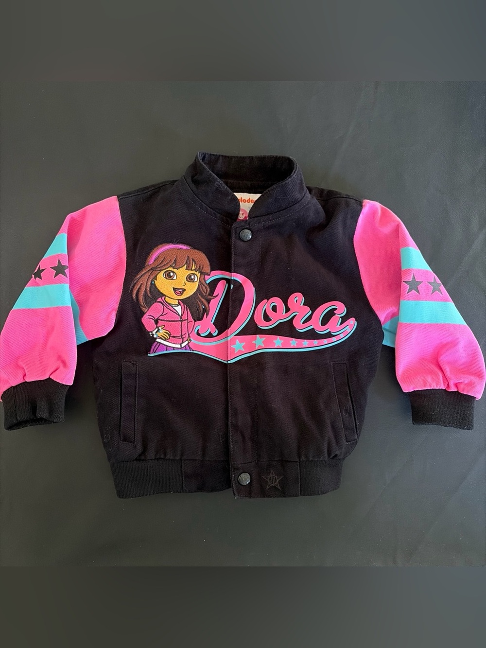 Nickelodeon Dora Black Jacket with Pink and Teal Accents
